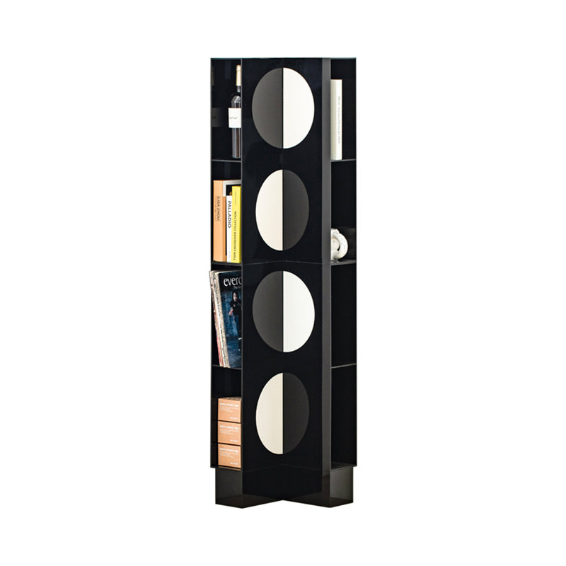 Armoire d'angle en acrylique noir et blanc