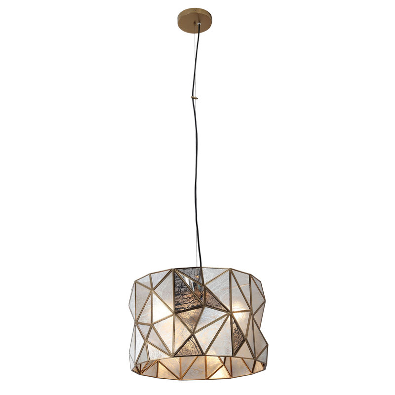 Luminaire suspendu 3 lumières Metropolitan Geo-Gem, 3, 12.25" H x 20" W x 20" D