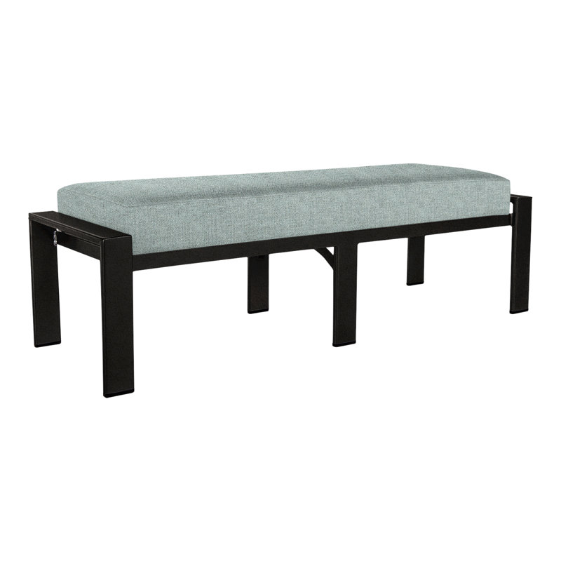Studio Patio Bench, Carbon Black, Mainstreet Latte