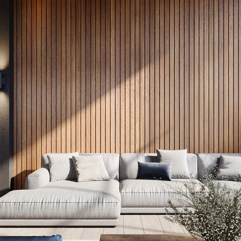 Panneaux muraux modernes en bois de 94 po x l 11,25 po avec lattes de 3 po de largeur - Panneaux décoratifs insonorisants et écologiques