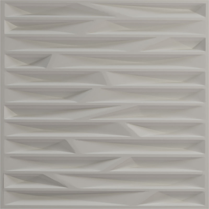 L 19 5/8 po x H 19 5/8 po Panneau mural décoratif EnduraWall 3D entreprise, brume métallique perlée universelle (couvre 2,67 pieds carrés)