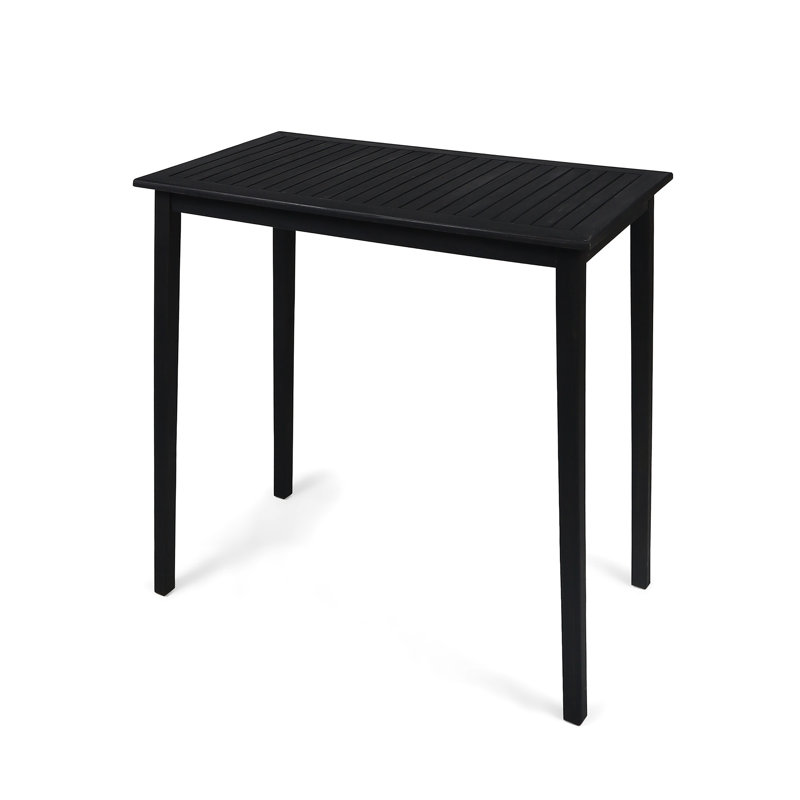 Dark Gray Bar Table, Minimalist For Outdoor Deck, 41 , 41" Height, Assembly Required