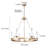 6-light 36.5 inches Kitchen Island Wheel Pendant Haning Chandelier Bedroom Kitchen
