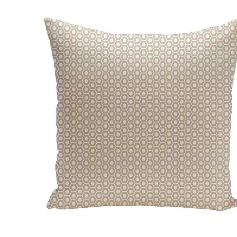 Housse et insert de coussin géométrique carré, H 16 po x l 16 po, Gruau
