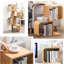 S-shaped geometric modern bamboo bookshelf-1498536499