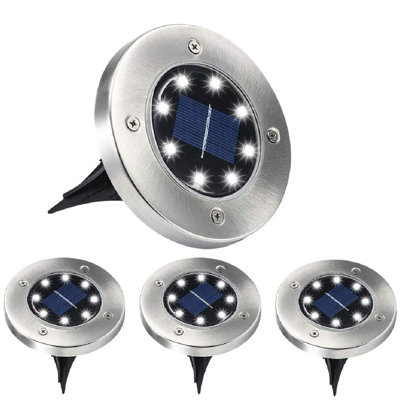 Ensemble de lumières de terrasse à DEL à énergie solaire Steel 1