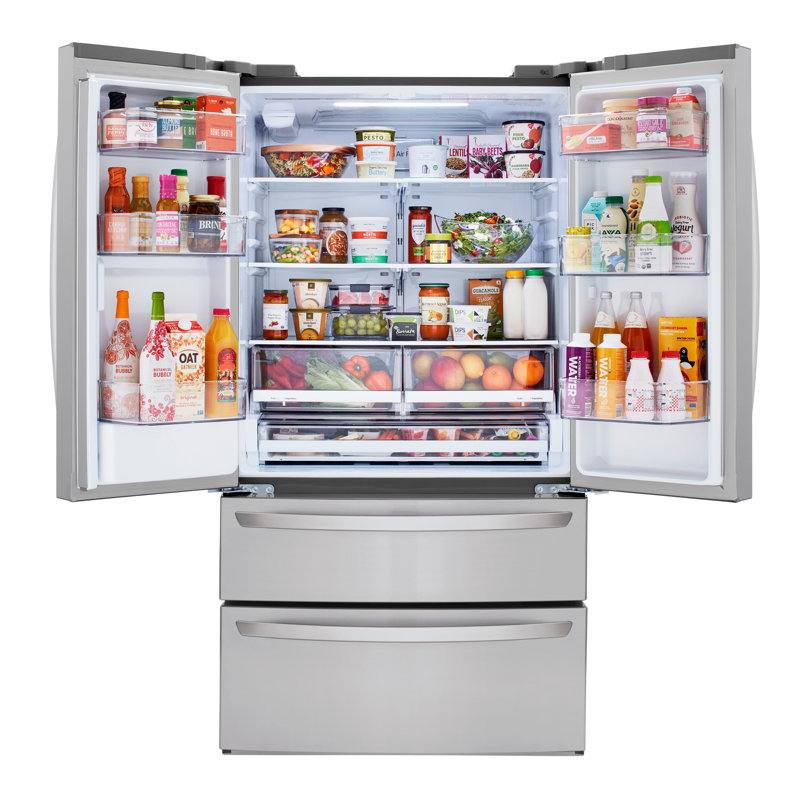 LG 29 cu. ft. French Door Refrigerator with Slim Design Water Dispenser, Stainless Steel