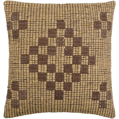 Twareg Polka Dots Jute Reversible Throw Pillow