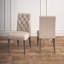 Chaise d'appoint rembourrée beige La Verne