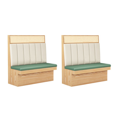 Hot Pot Restaurant Cafe Dessert Shop Bench Faux Leather Upholstered Bench