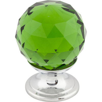 Wine Crystal 1 1/8" Diameter Round Knob