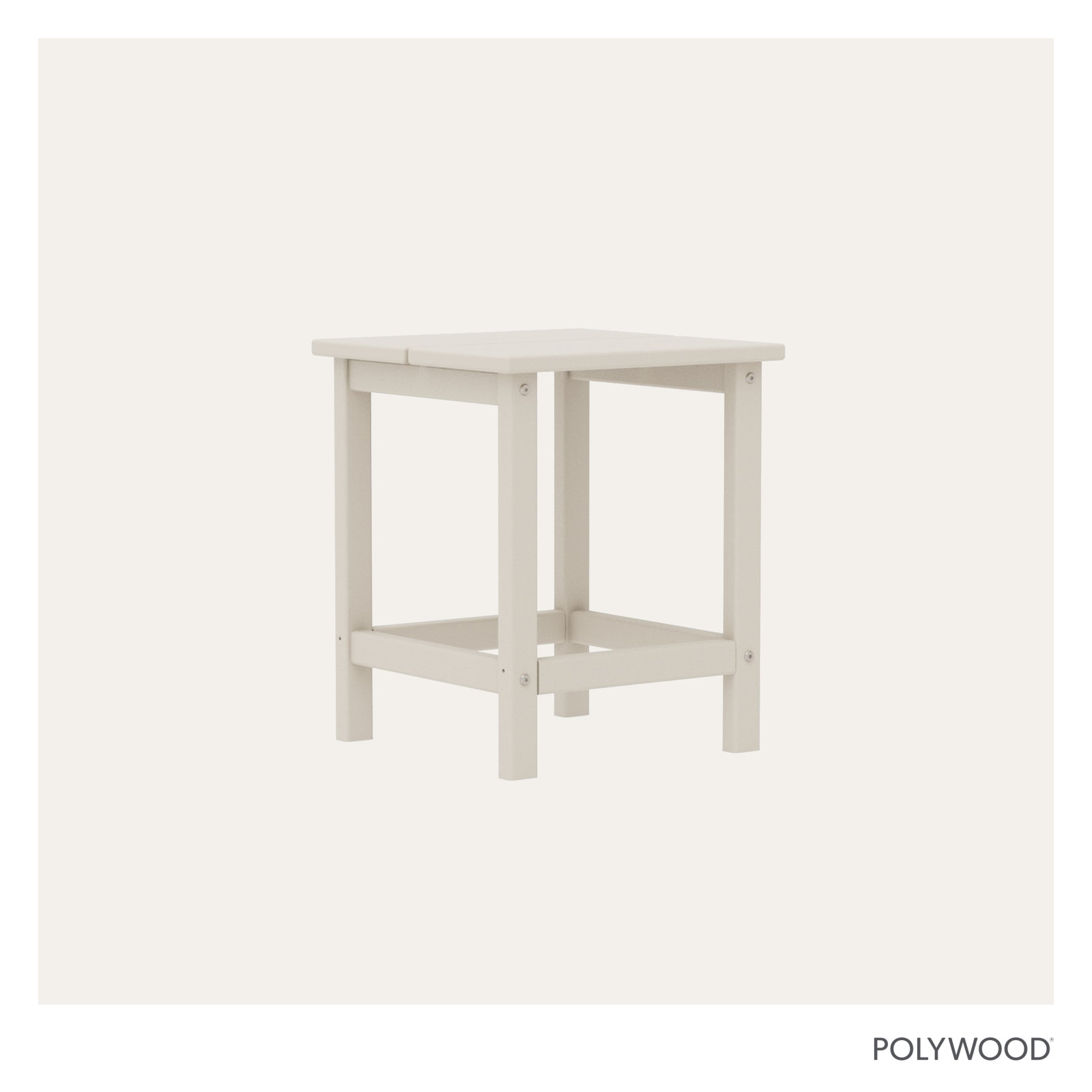 POLYWOOD® Studio 15" Patio Side Table, Sand
