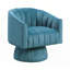 Fauteuil demi-tonneau en velours-412068186