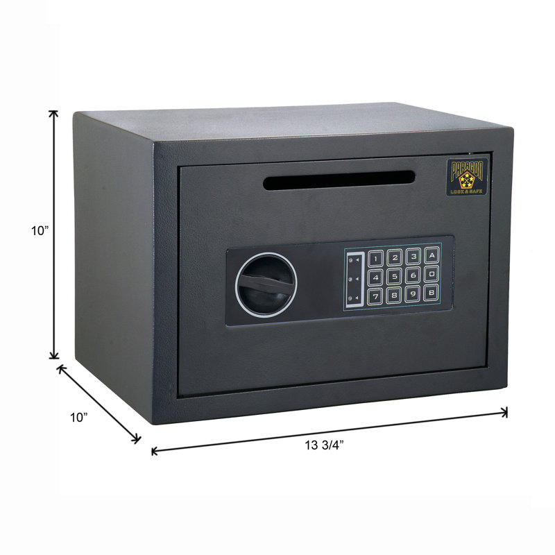 Paragon Safes Electronic Safe Deposit Box - Drop Safe with Digital Keypad and 2 Manual Override Keys