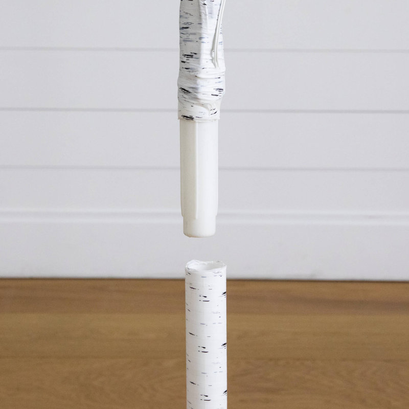 4Ft. 6Ft. 8Ft. Pre-Lit Artificial White Birch Trees With LED Lights - Set Of 3
