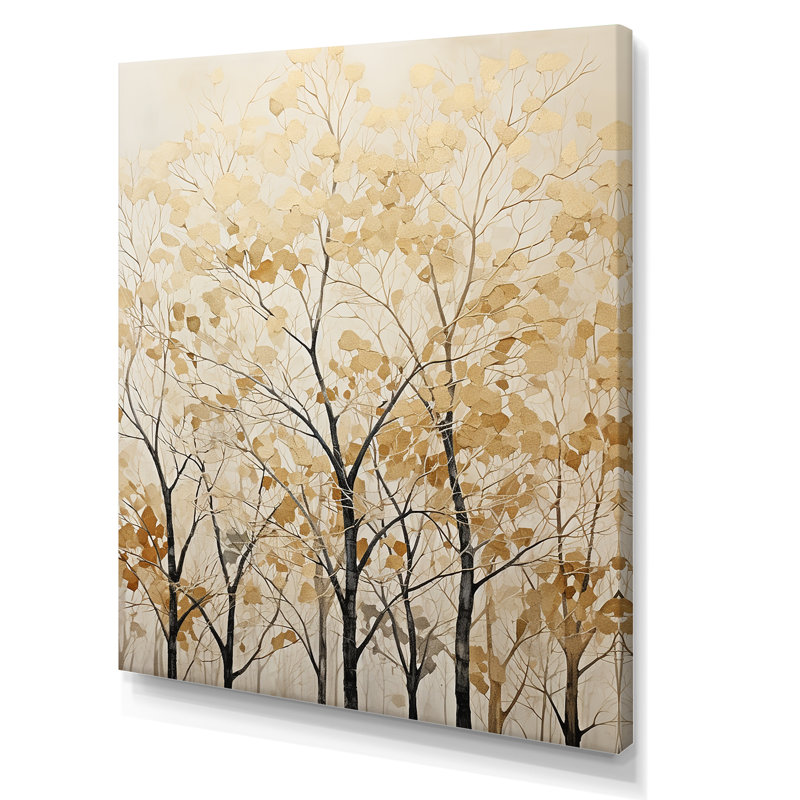 Harmonous Beige Tree Art VI, reproduction d'art sur toile, Toile tendue, H 32 po x l 16 po x P 1 po