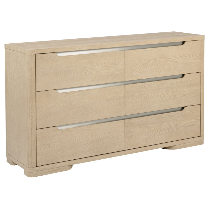 Commode 6 tiroirs Gio orme clair