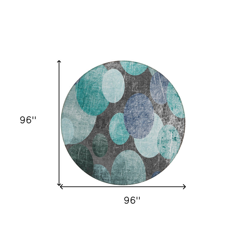 Tapis extérieur rond rond antidérapant 8 pi