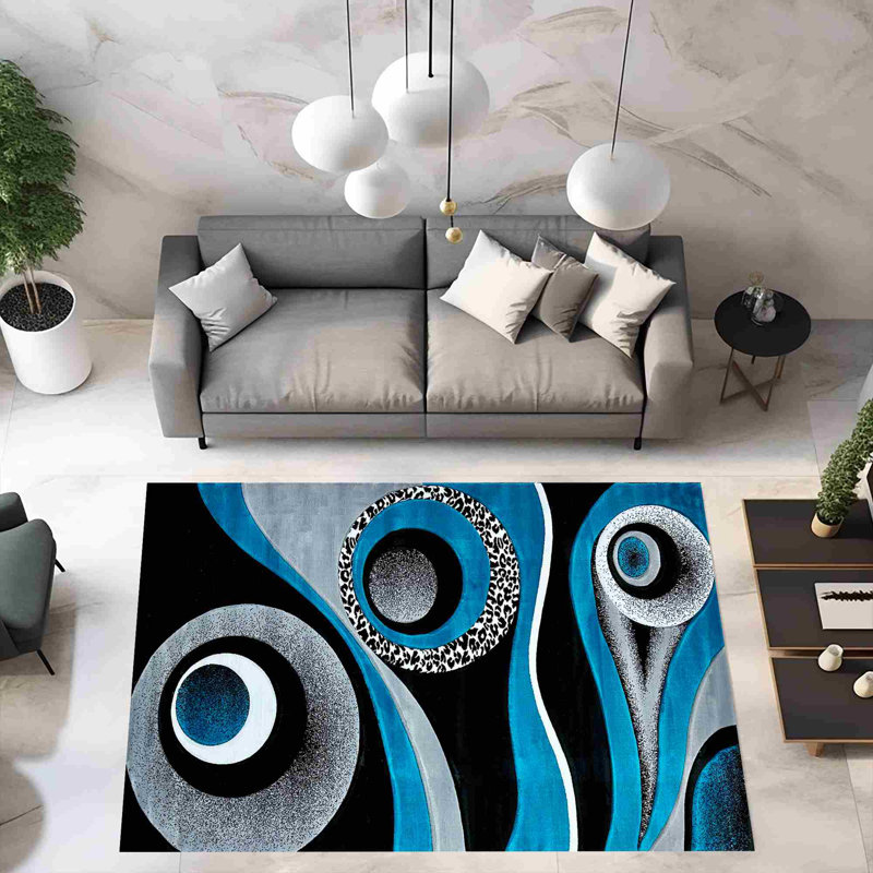 Mccampbell Performance Abstract Indoor Rug, Rectangle 5' x 7'