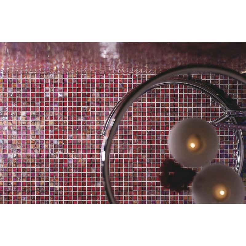 Tamarind 5/8" x 5/8" Glimmer Glass Mosaic