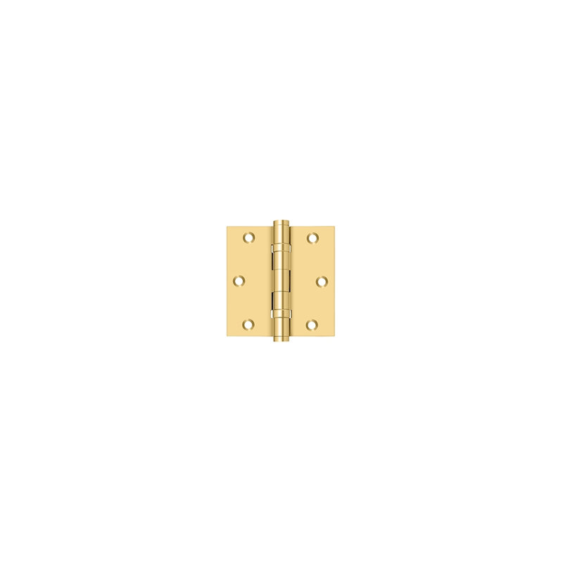 102'' x 102'' Butt Bearing Hinge, PVD Polished Brass