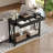 Black Console Table With Drawer And Storage Shelves, Foyer Sofa Table Narrow For Entryway, Living Room, Hallway