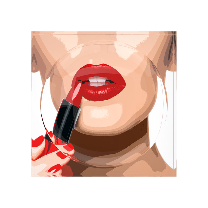Bonbonnière en acrylique tout simplement irrésistible, L 6 po x P 6 po x H 2 po