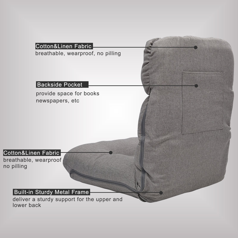 Chaise de jeu pour le sol, Gris clair