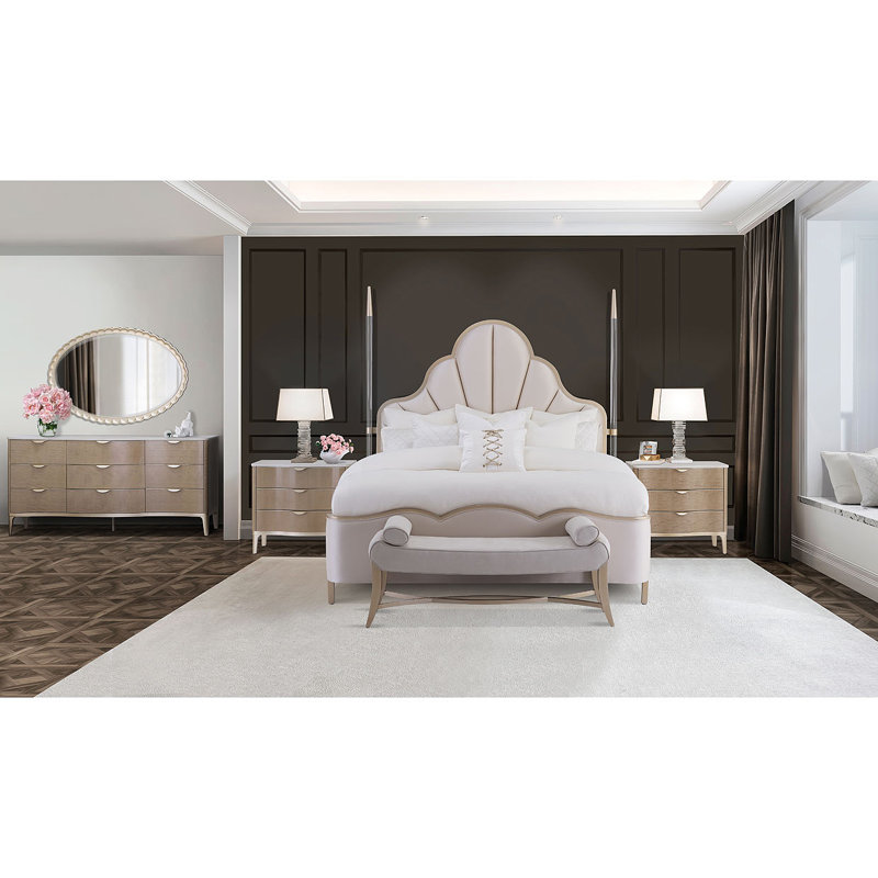 Malibu Crest Upholstered Bed, King