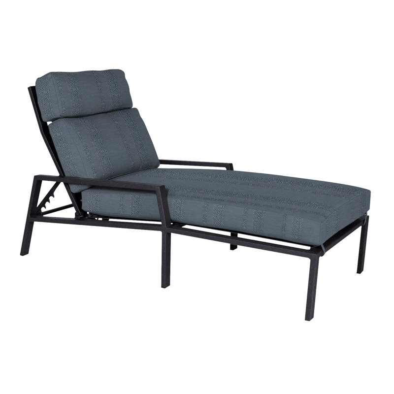 Aris Outdoor Chaise Lounge, Sash Denim, Graphite