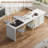 Counter Height Barstools with Footrest and Back, Modern Upholstered Bar Chairs, Metal Bar Stools for Kitchen Counter, Island, Counter Bar-2097022684