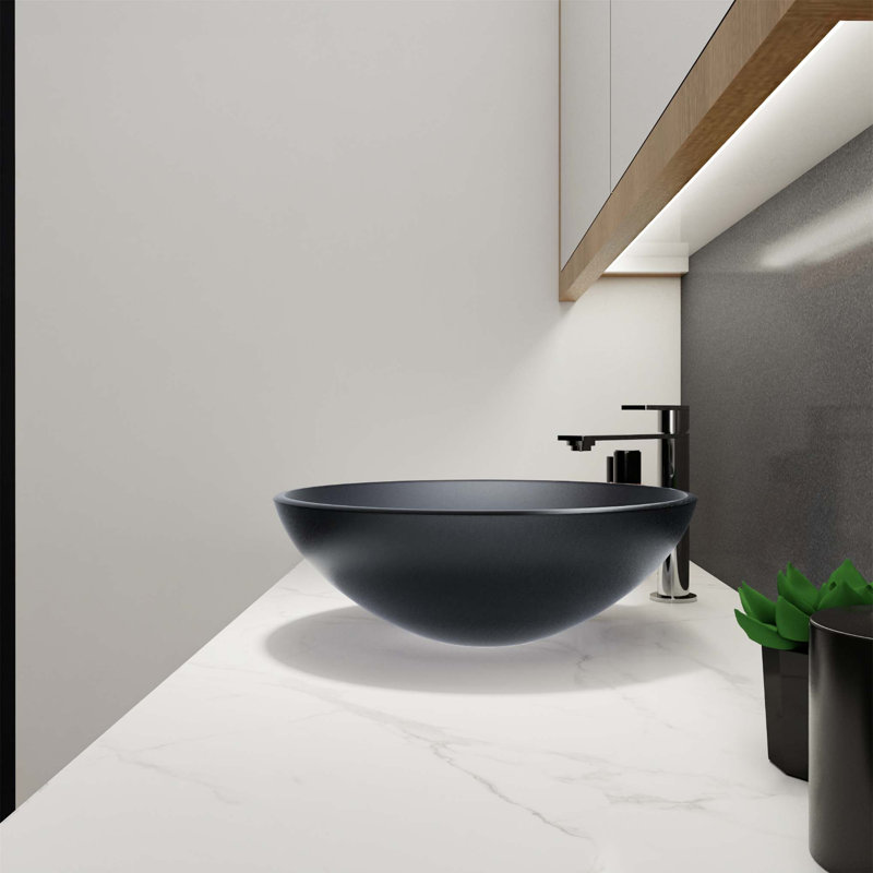 Lavabo de salle de bain 16,5 po Elegance Plexi Home