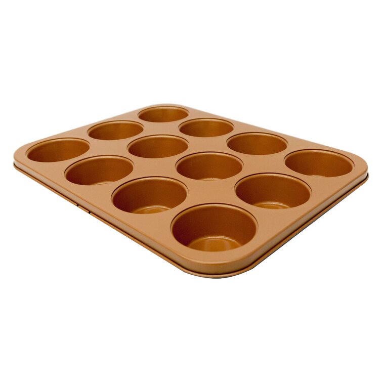 Culinary Edge 12 Cup Non-Stick Ceramic Muffin Pan with Lid