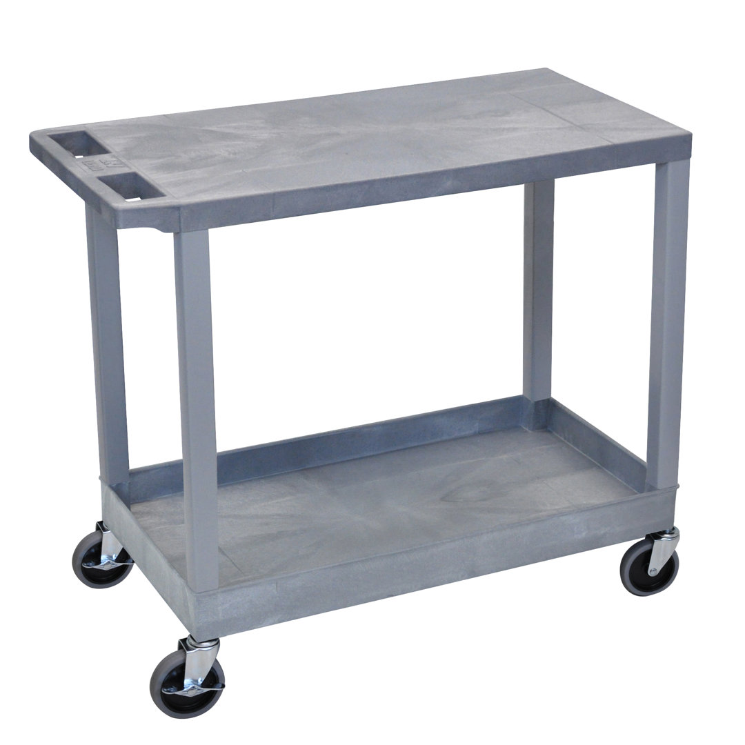E Series Utility Cart with 1 Tub and 1 Flat Shelves Luxor 