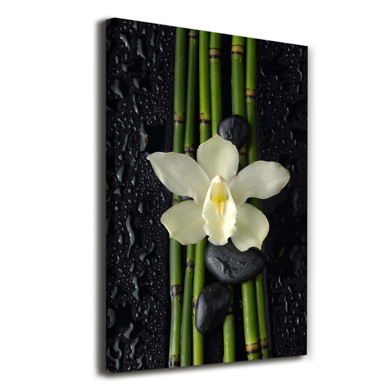 Orchid And Bamboo - Wrapped Canvas Print