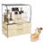 Cover Dustproof Three Layers Storage Box,Makeup Brush Holder,Large Capacity Desktop Storage Box With Drawer