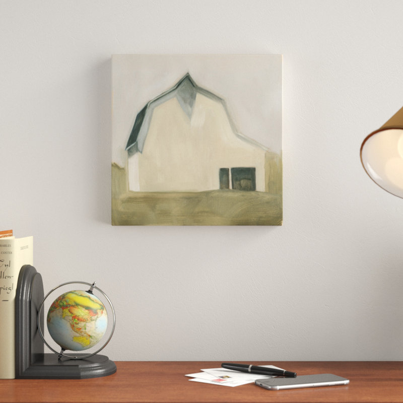 Serene Barn IV by Emma Scarvey - Wrapped Canvas Painting, 30cm H x 30cm W