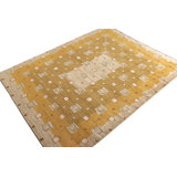 Scandinavian Hand Knotted Wool Geometric Area Rug