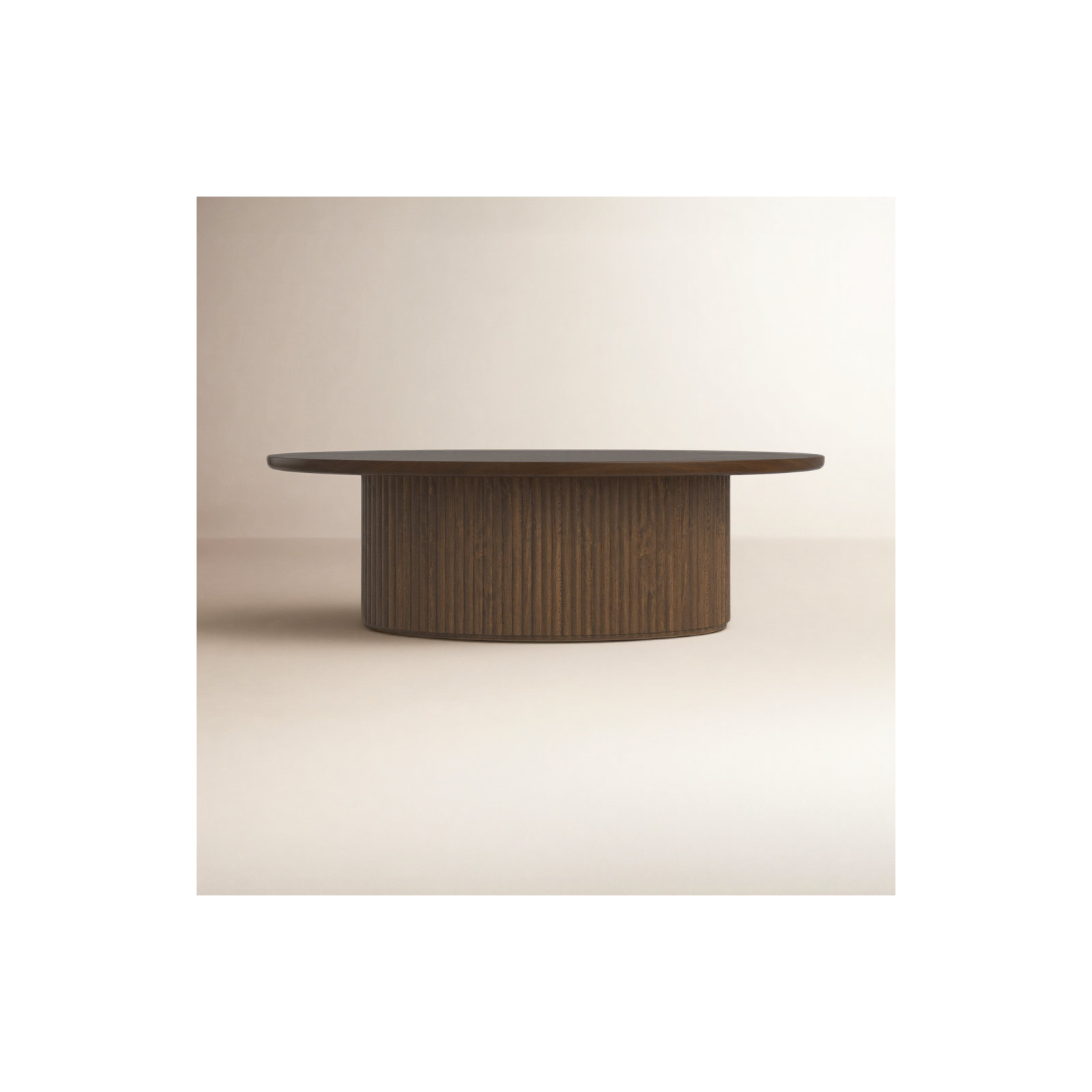 Chessa Solid Wood Storage Coffee Table, Dark Brown