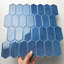 Dosseret hexagonal bleu en vinyle à motif hexagonal (ensemble de 10)
