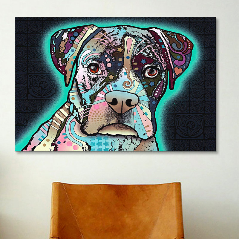 «Love Thy Boxer», impression sur toile, H 8 po x l 12 po x P 0,75 po, Toile tendue