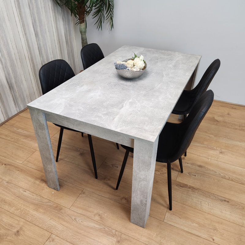 Marniqua 4 - Person Dining Set, Black