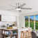 Stylish 42“/52” Flush Mount Ceiling Fan With LED Light, 5 Reversible Blades, Silent DC Motor And Remote Control
