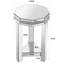 2 tables octogonales en miroir avec cristaux, décor argenté, pour le salon, la chambre à coucher, les petits espaces, l 13,8 po x P 13,8 po x H 21 po, remplisseur en acrylique, incrustation de cristaux de café à structure stable, finition brillante latérale, facile