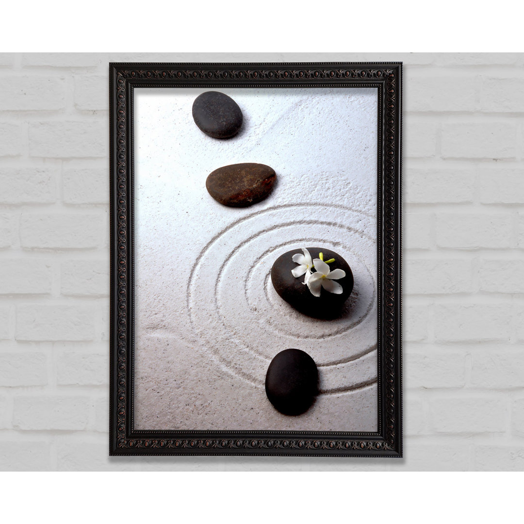 Peace Lily Zen Stones - Einzelner Bilderrahmen Kunstdrucke