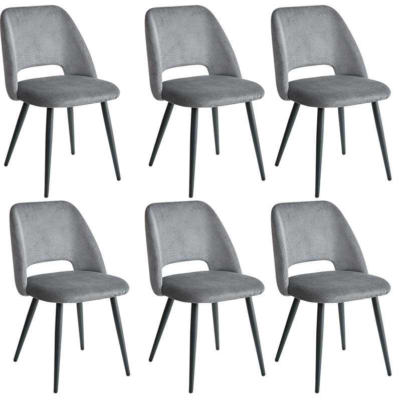43.5cm H Metal Parsons Chair, Grey