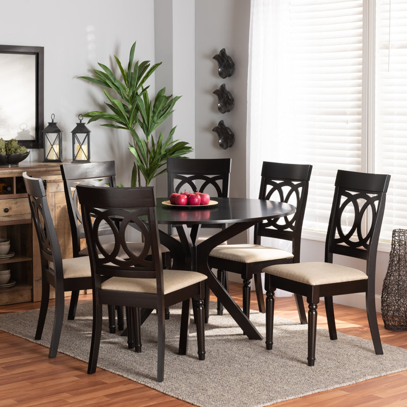 Hairo 6 - Person Pedestal Dining Set