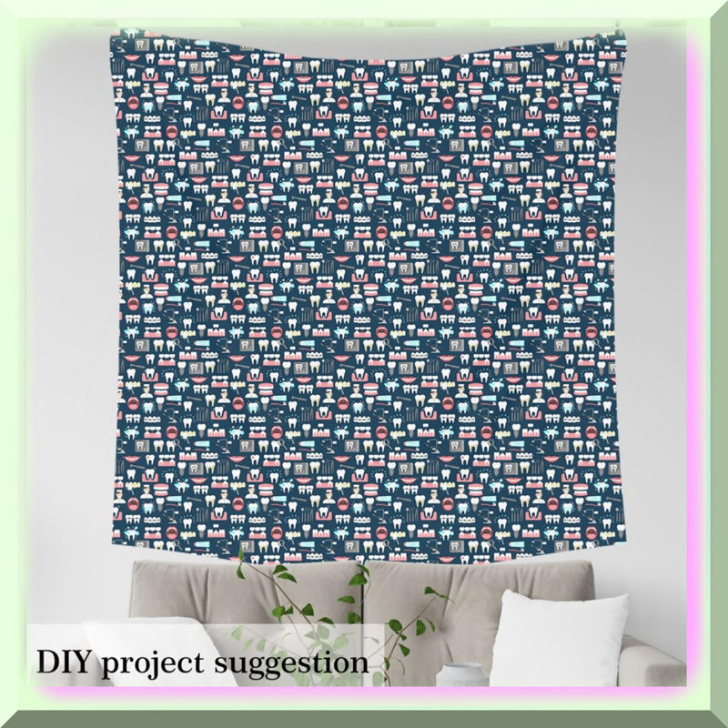 ToothTastic Dental Care Theme Fabric 1 Yard