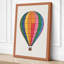 Geometric Hot Air Balloon Retro - Wrapped Canvas-1885294936-1885294938