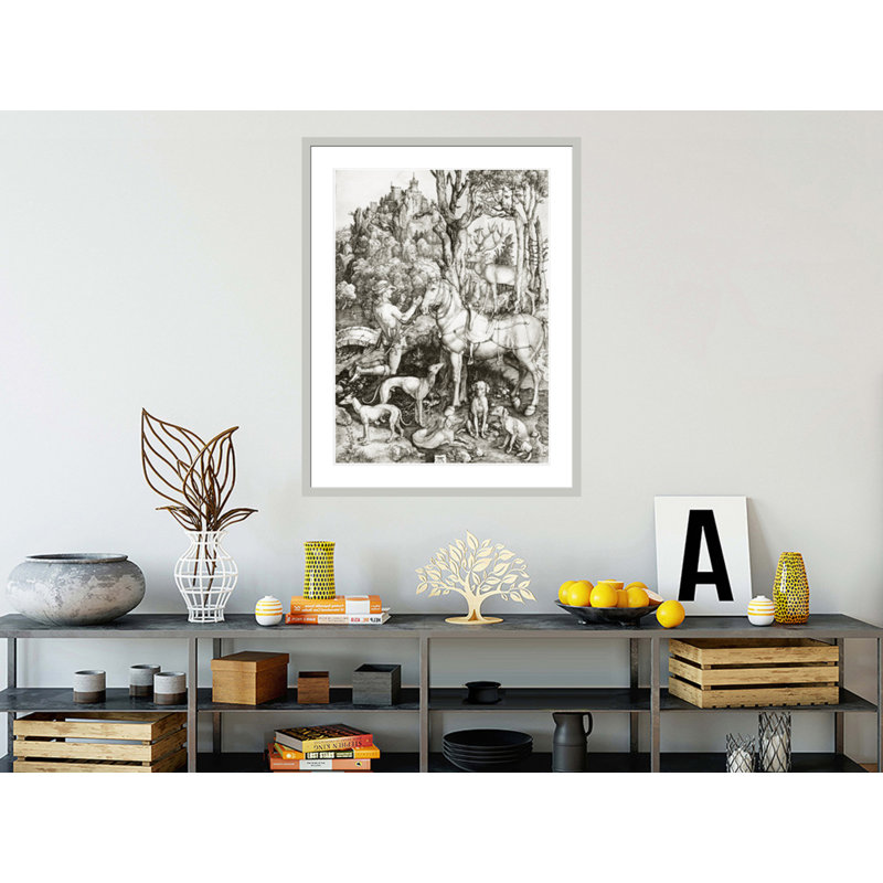 «Saint Eustace» par Albrecht Dürer, impression giclée sur cadre, H 41,5 po x l 32,19 po